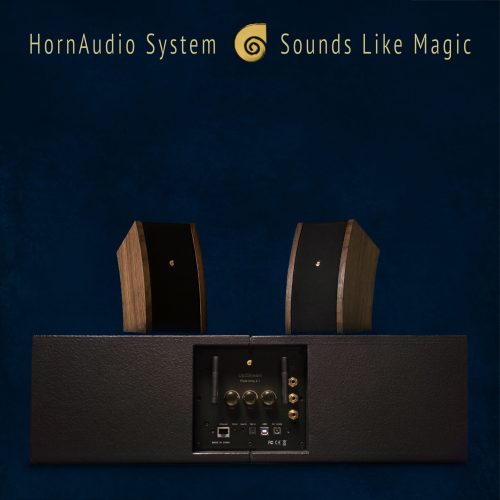 The HornAudio SoRi 2 Sound Set is made especially for you to enjoy the pure sound of Rapalje and all your favorite artists, anywhere. It includes the same speakers used at Rapalje's live concerts, bringing the concert experience into your home.